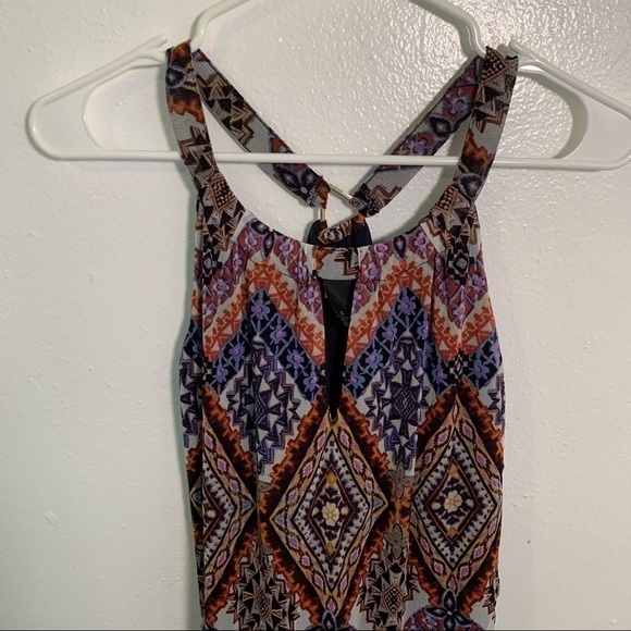 INC International Concepts Printed Keyhole Halter Top XS - Picture 4 of 10